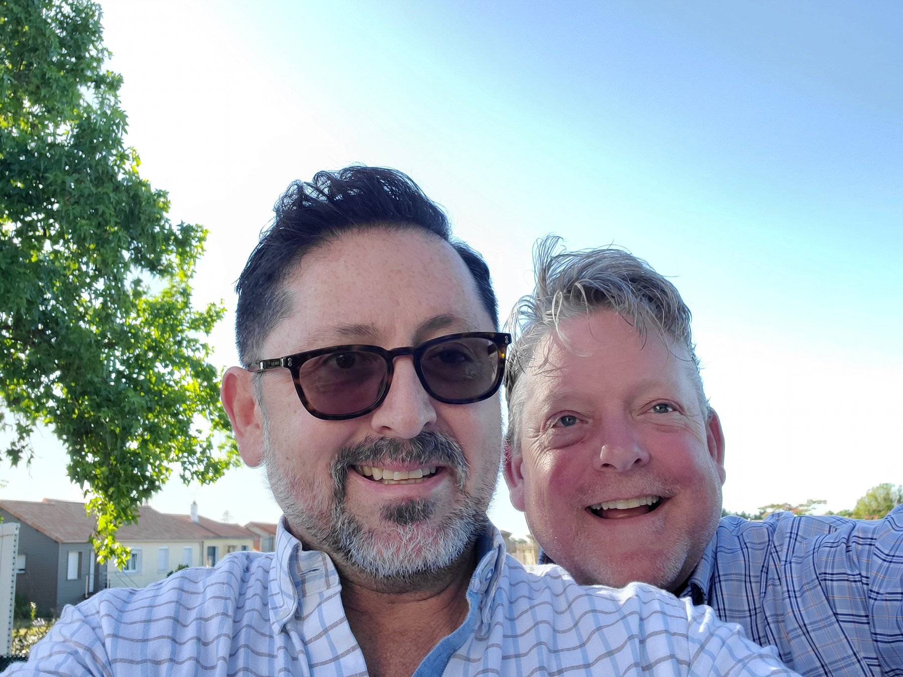 Arthur Herrera and John Farrow at home in the Vendée