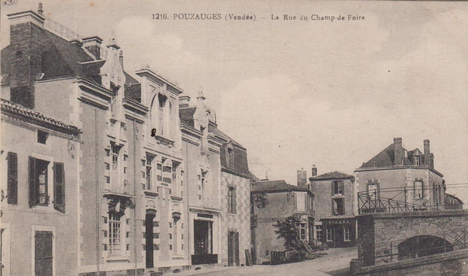 A vintage postcard of our street, Pouzauges